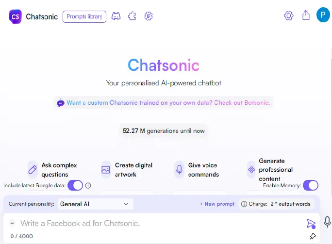 Chatsonic Extension