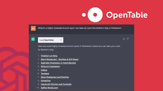 How you can do with OpenTable plugin in ChatGPT