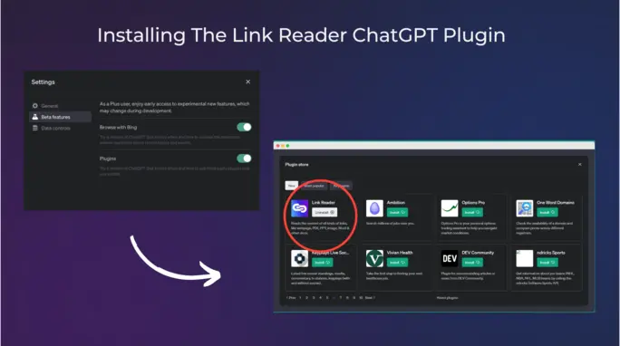 Activating the Link Reader plugin