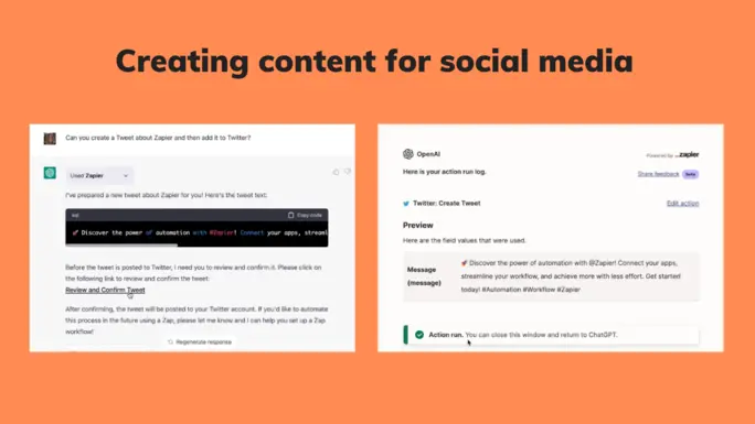Creating content and schedule social media posts