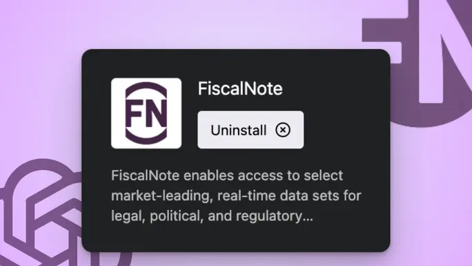 Install FiscalNote plugin for ChatGPT