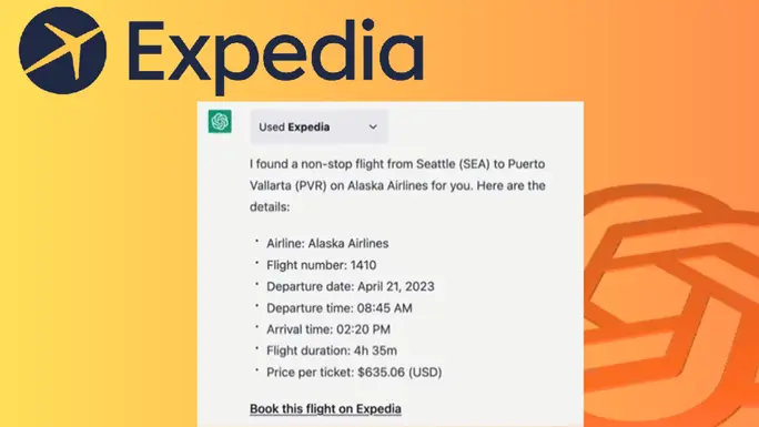 Expedia plugin for ChatGPT