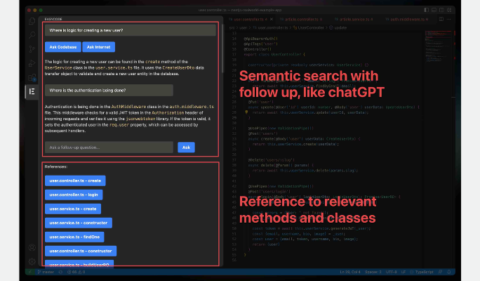 ChatGPT Extension For VSCode Semantic Search