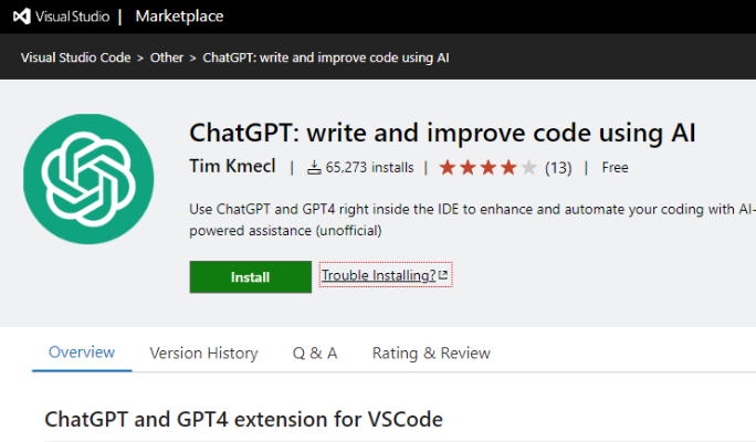 ChatGPT Extension For VSCode Tim Kmecl