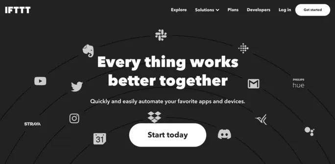 IFTTT's Home Page