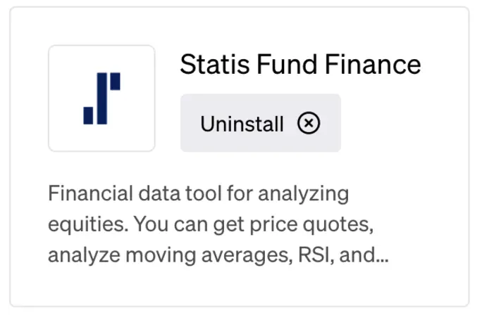 Install Statis Fund Finance Plugin