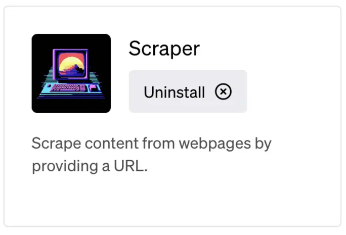 Logo Of Scraper Plugin For ChatGPT