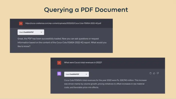 Querying a PDF Document with the ChatWithPDF Plugin