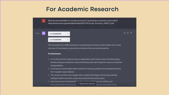 Use the ChatWithPDF Plugin for academic research